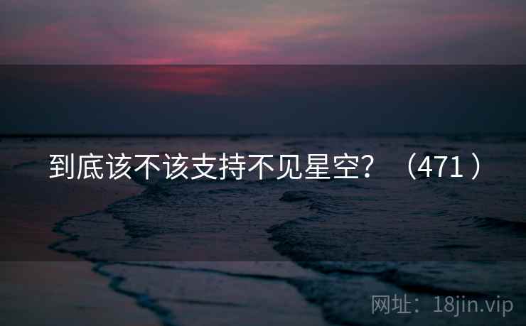 到底该不该支持不见星空？（471 ）  第1张