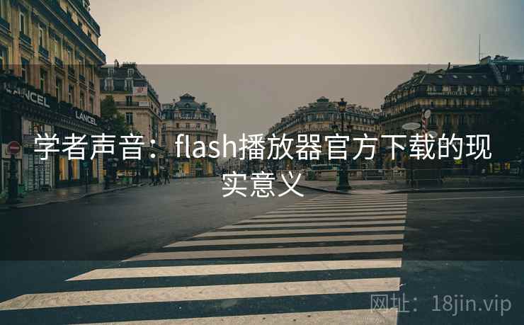 学者声音：flash播放器官方下载的现实意义